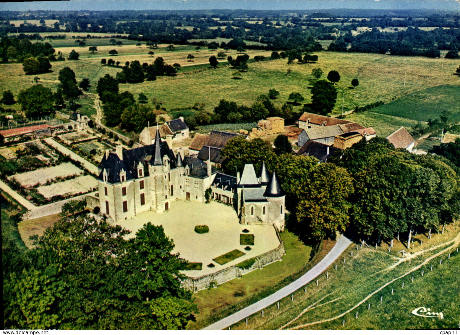 CPSM Asse le Boisne Sarthe Chateau Cherizay