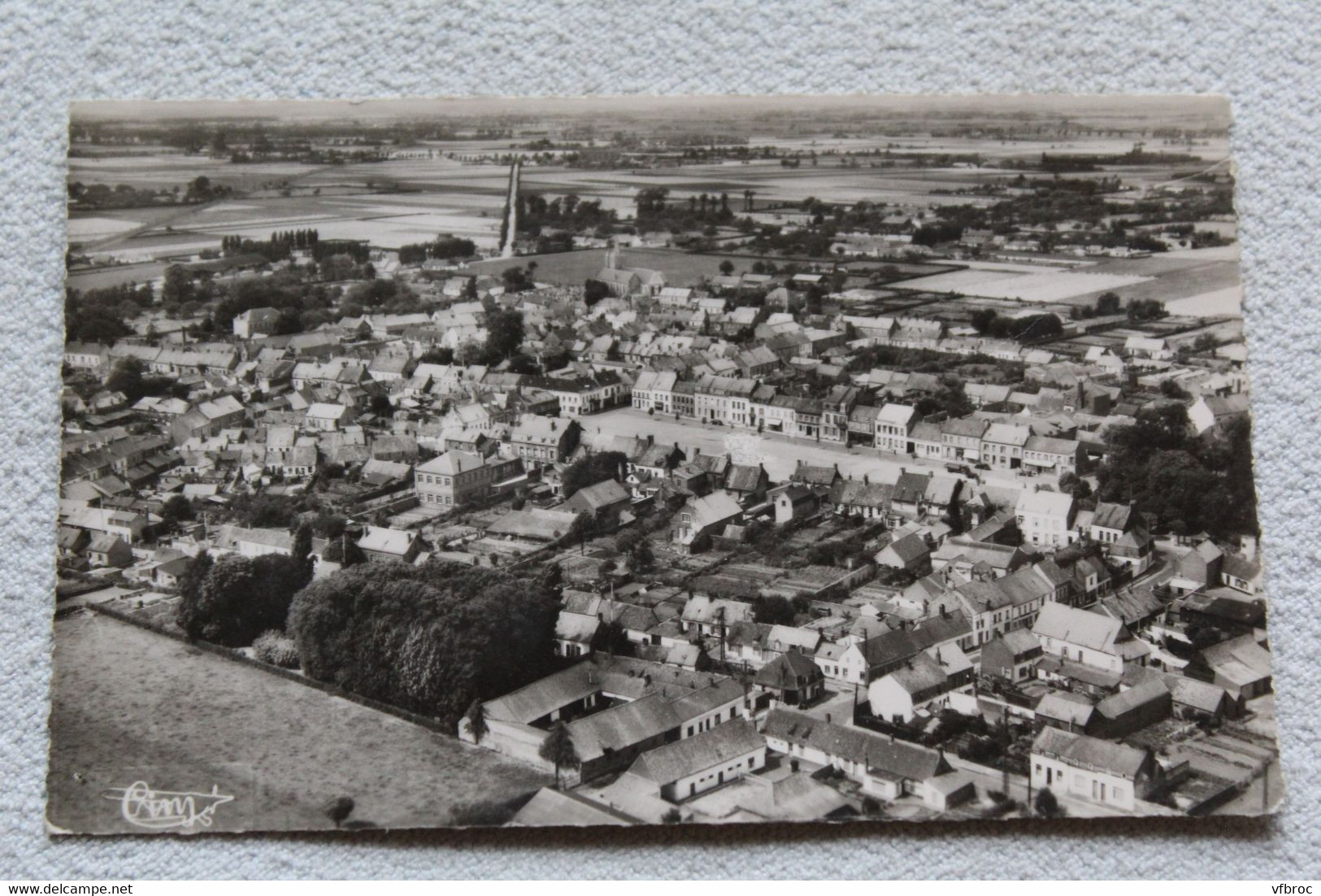 Cpsm, Audruicq, vue panoramique aérienne, Pas de Calais 62