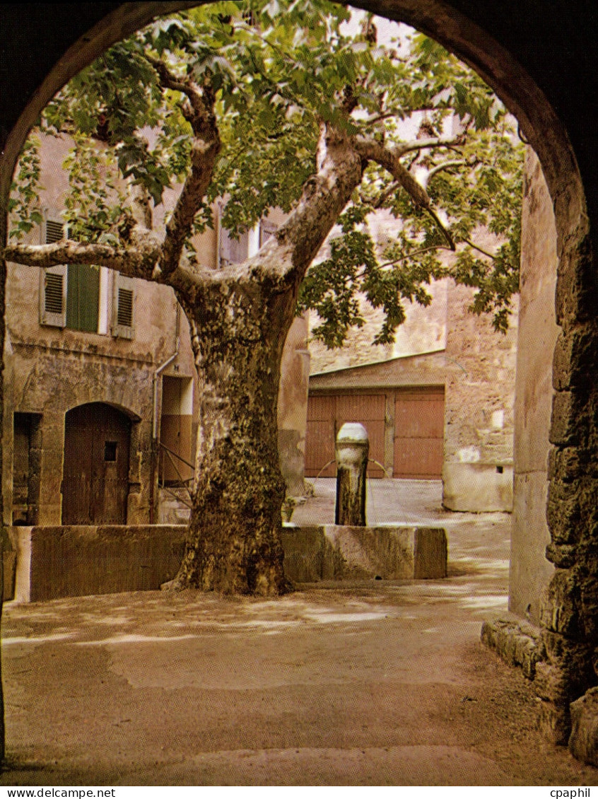 CPSM Barjols Fontaine De La Cour Et Vieille Porte