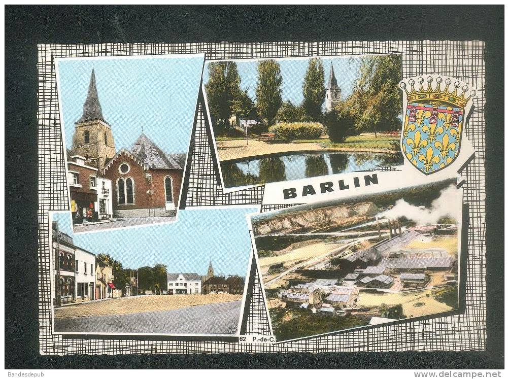 CPSM - Barlin (62) - Multivues ( industrie usine mine COMBIER CIM )