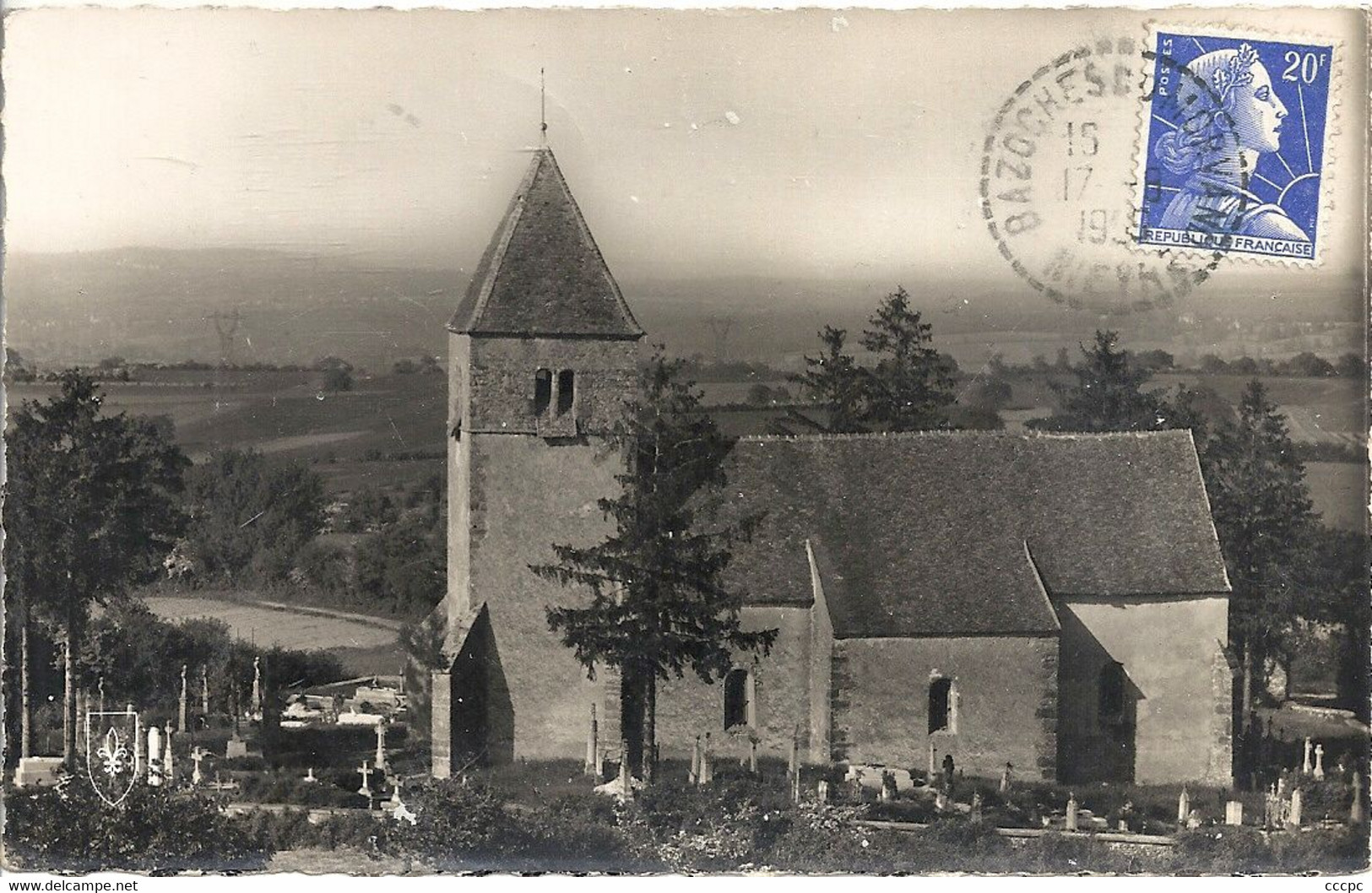 CPSM Bazoches-en-Morvan Eglise Saint-Aubin des Chaumes