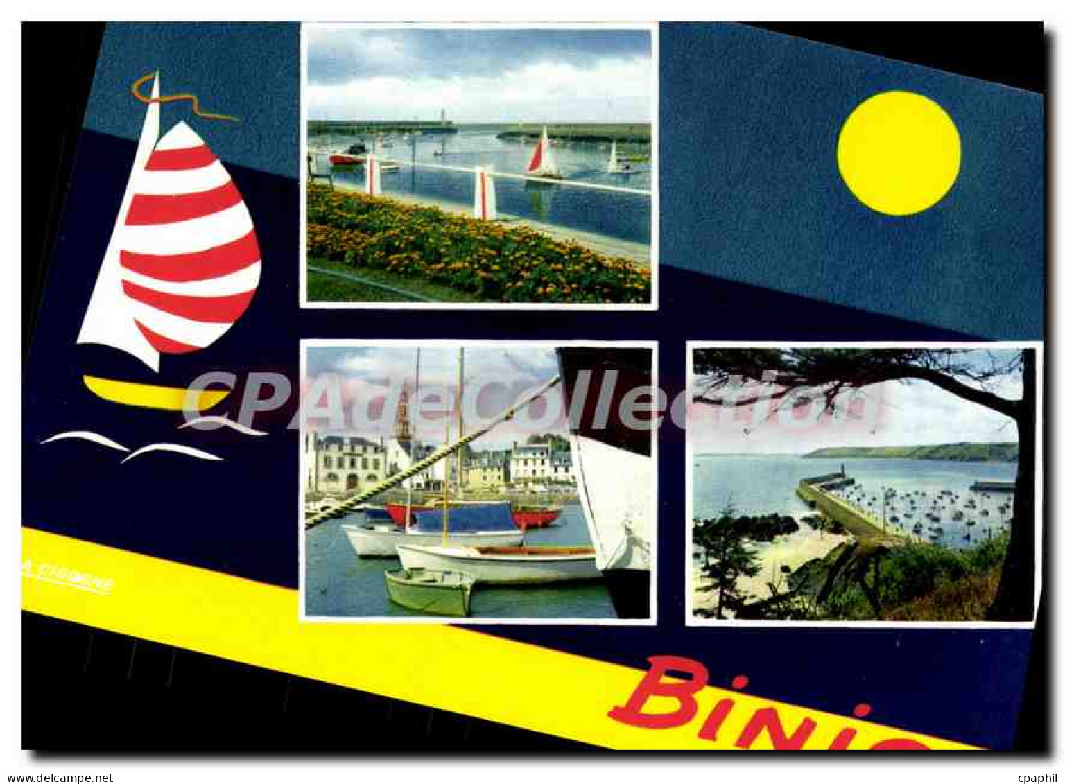 CPSM BINIC jetée bassin port