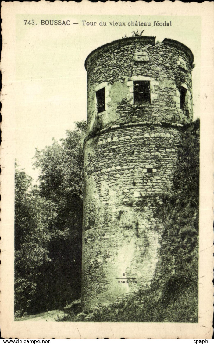 CPSM Boussac Tour du Vieux chateau feodal