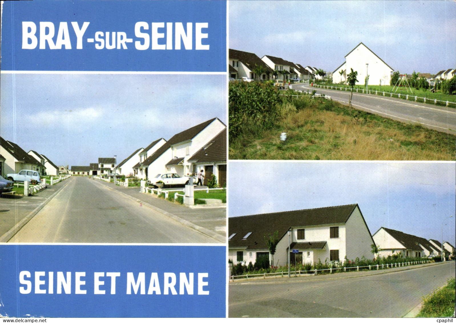 CPSM Bray sur Seine (Seine et Marne) Le Quartier Huchelot