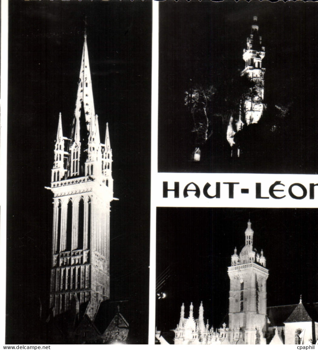 CPSM Bretagne Circuit Lumineux de haut Leon les ensembles de Guimiliau Saint Thegonnec Roscoff le Kr