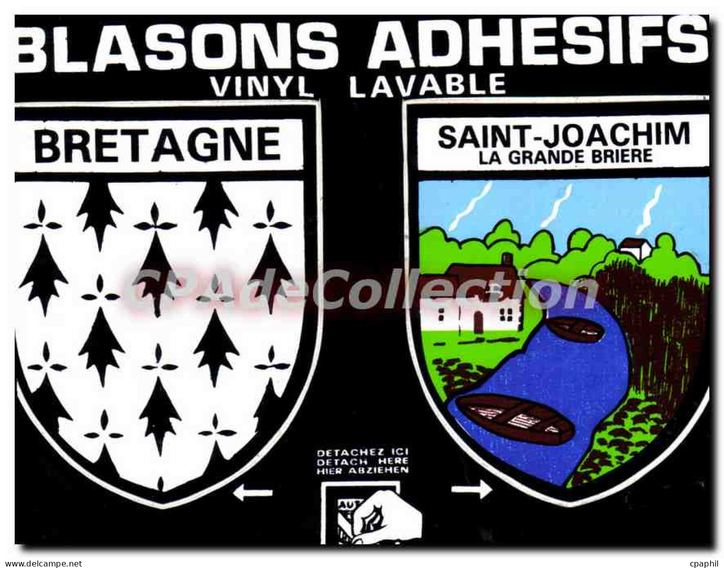 CPSM Bretagne Saint Joachim La Grande Briere blasons adhésifs