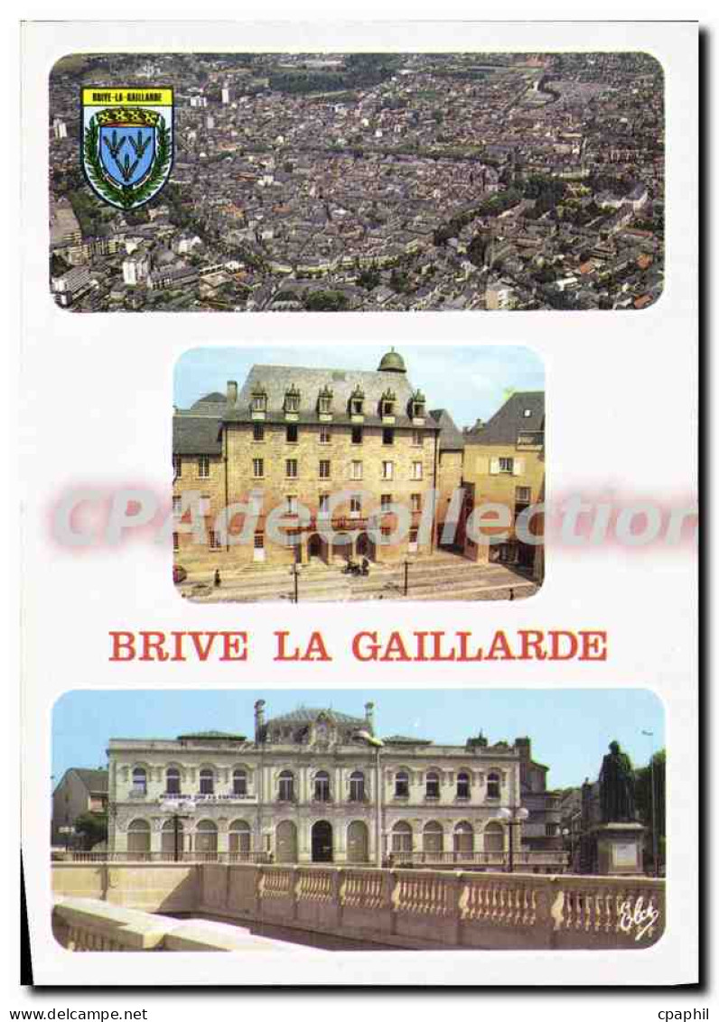 CPSM Brive La Gaillarde Vue Generale Hotel De Ville Le Theatre
