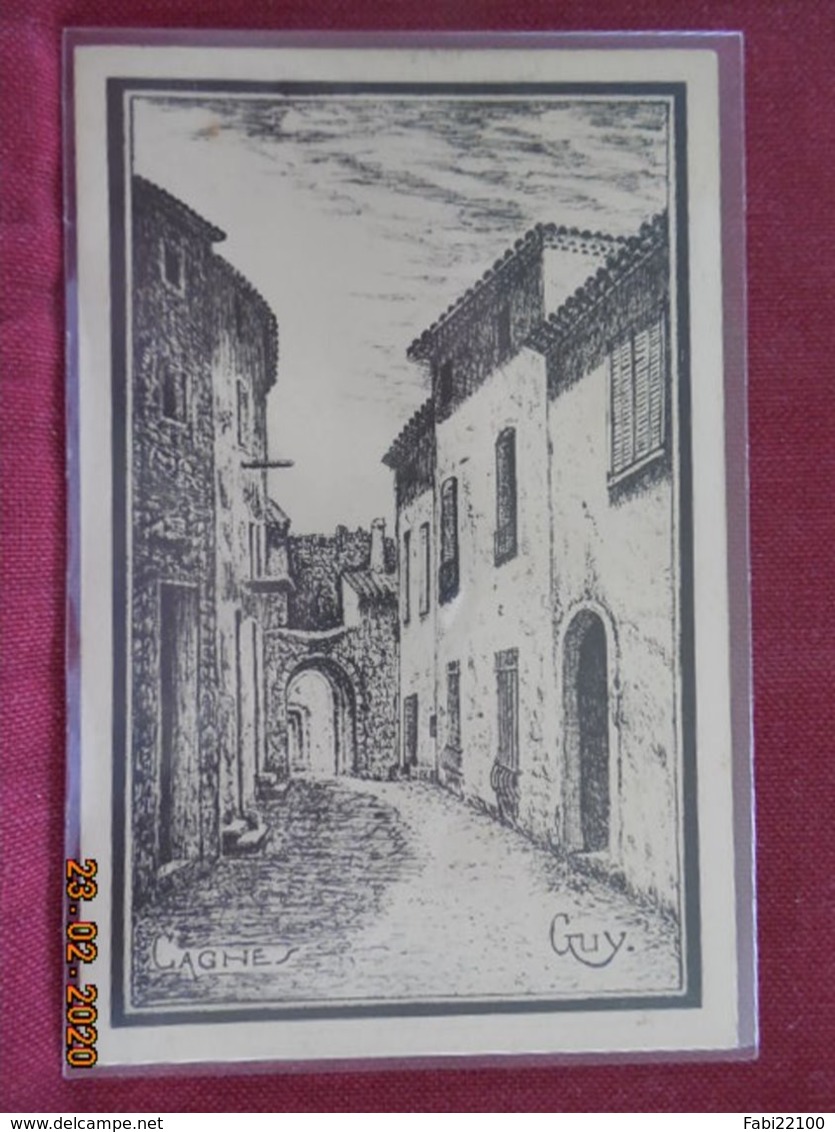 CPSM - Cagnes - Rue du Docteur Michel Provençal - Illustrateur Guy