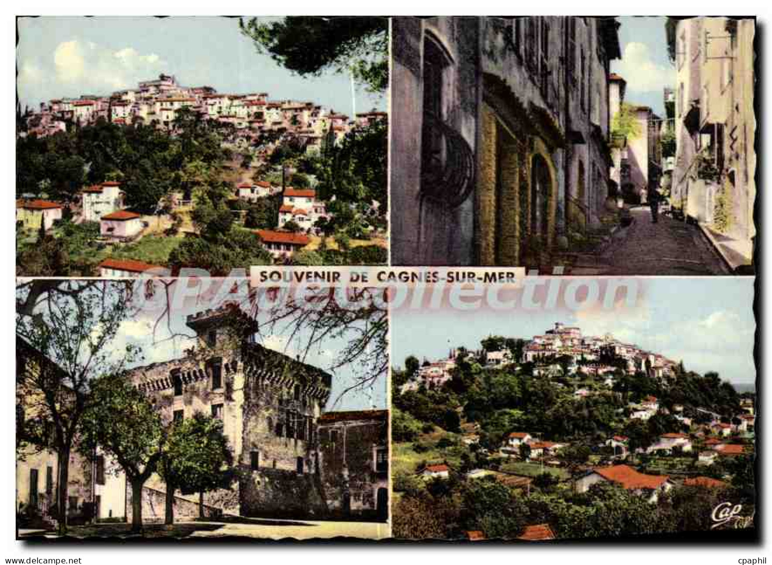 CPSM CAGNES-sur-MER vue générale château Grimaldi