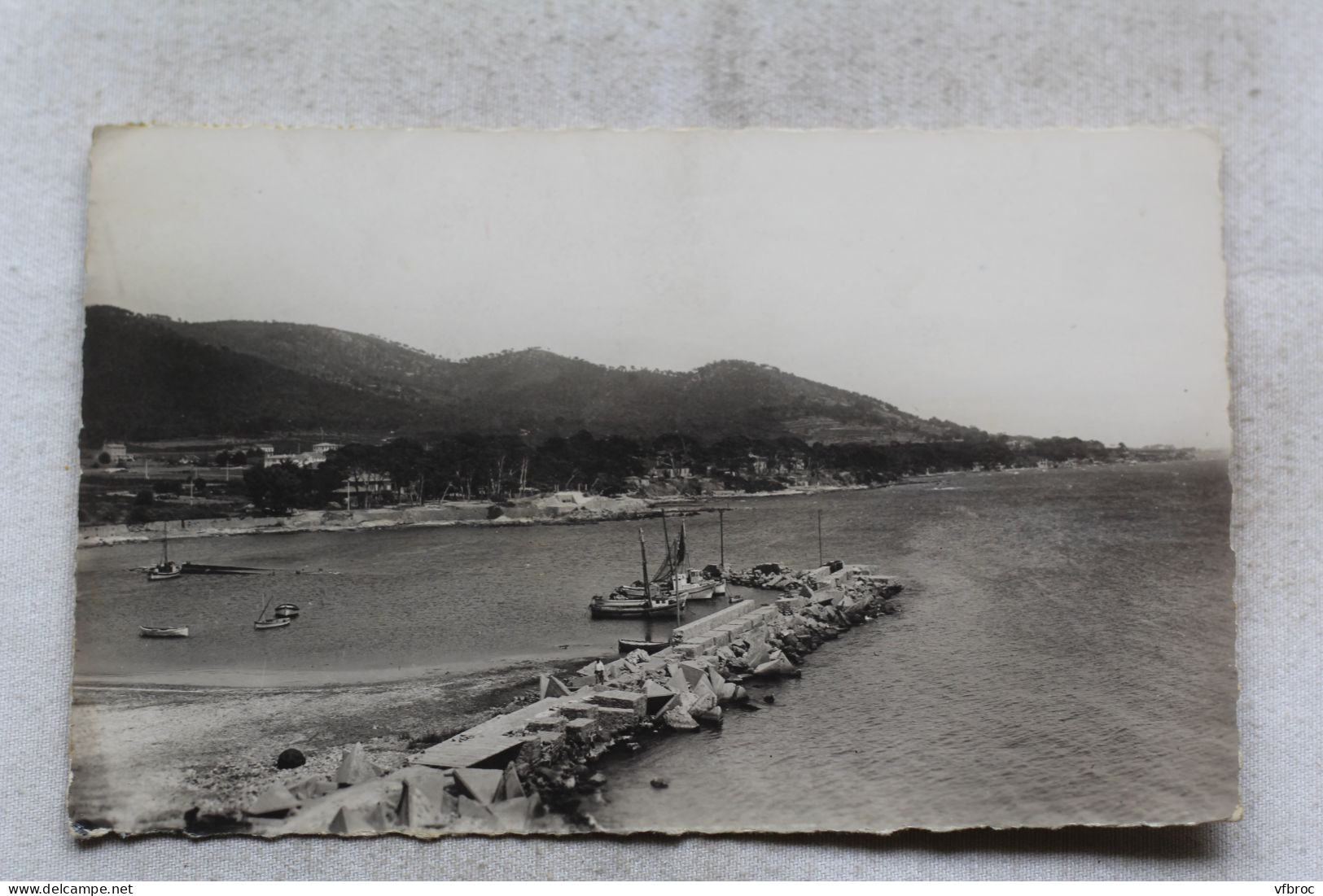 Cpsm, Carqueiranne, la digue détruite, Var 83