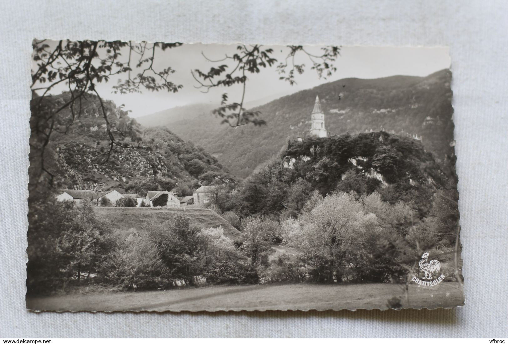 Cpsm, Castets, vallée d'Ossau, la vieille église et le cimetière, Pyrénées Atlantiques 64