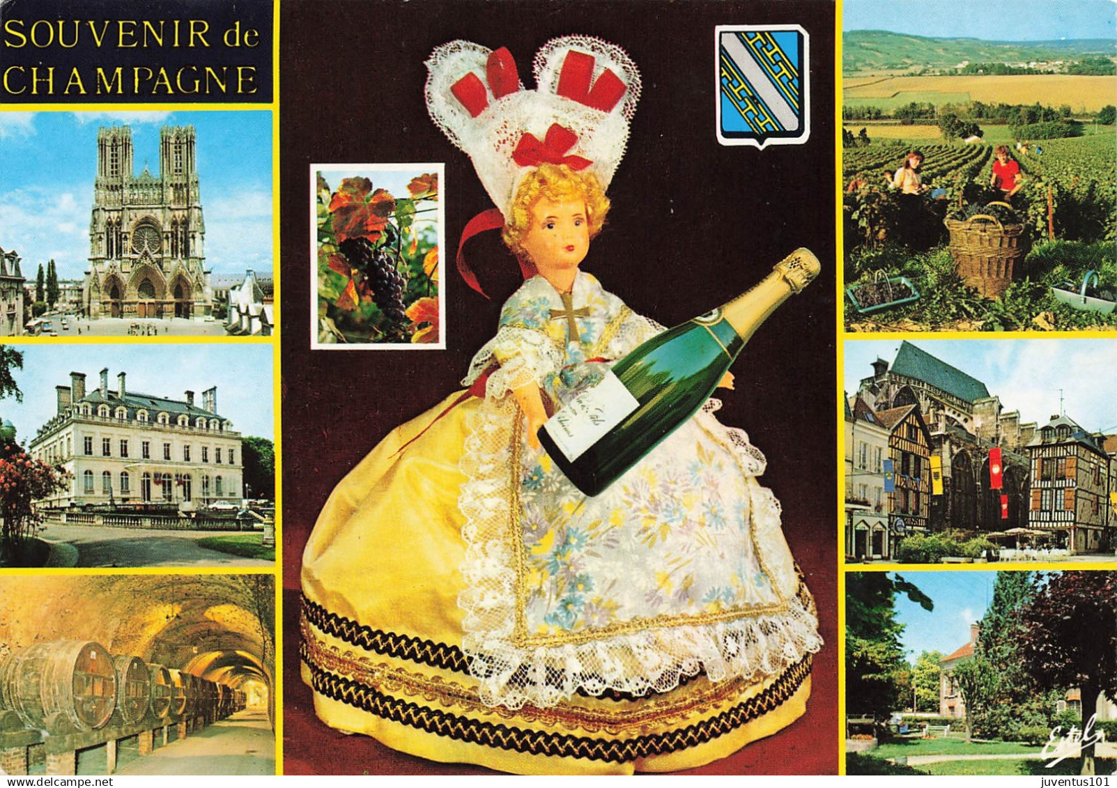 CPSM Champagne-Multivues-Timbre      L3432