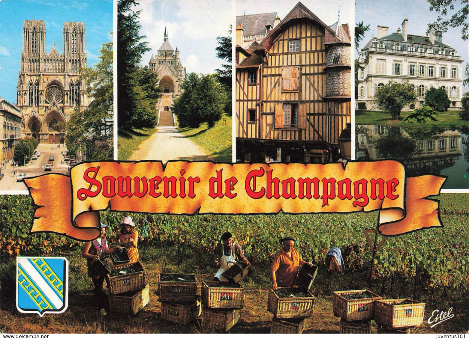 CPSM Champagne-Multivues-Timbre      L3432