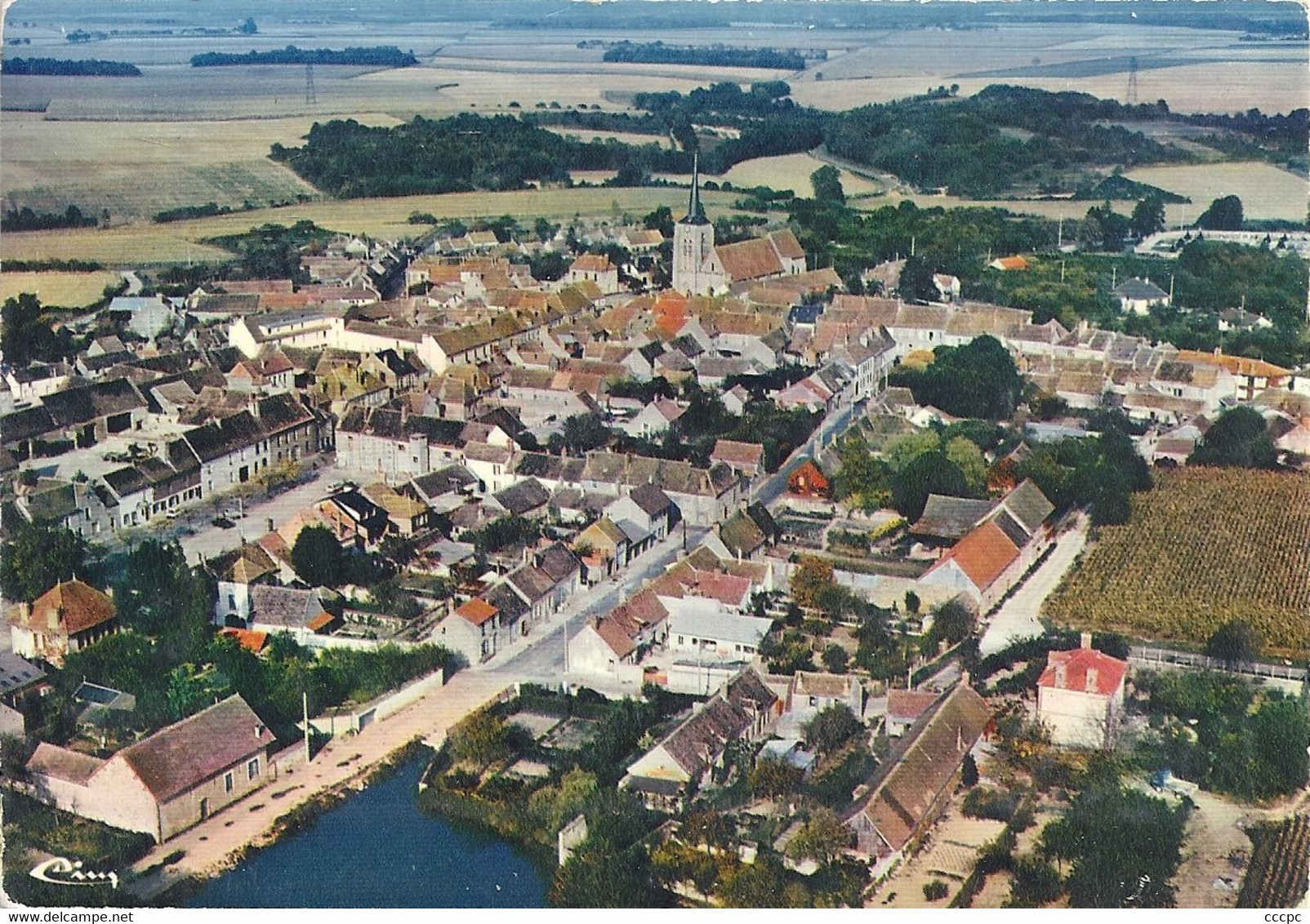 CPSM Chéroy Vue générale aérienne