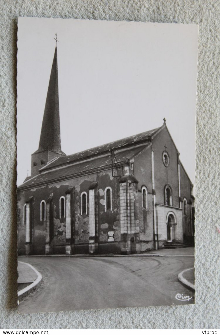 Cpsm, Cléré les Pins, l'église, Indre et Loire 37