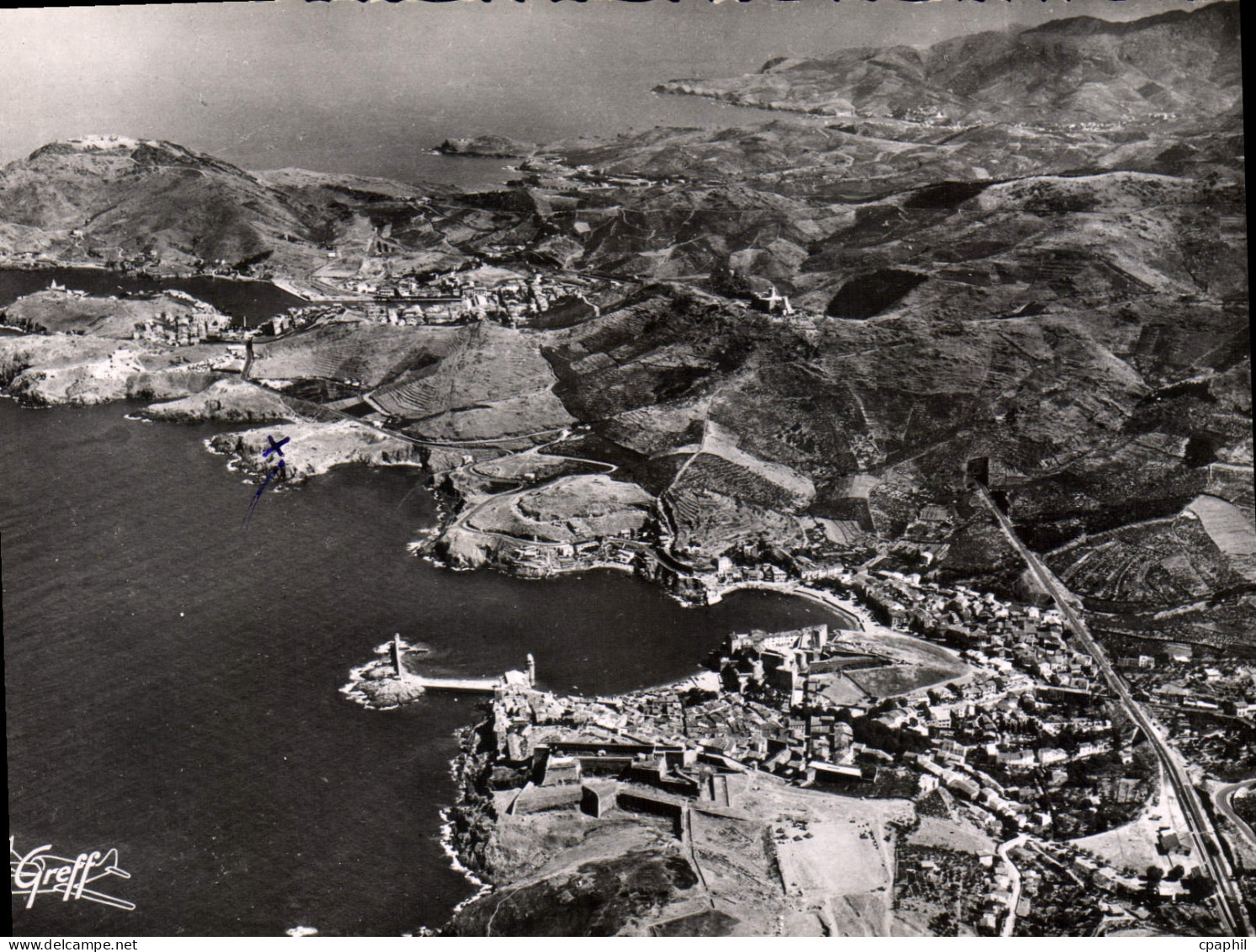 CPSM Collioure Vue Aerienne
