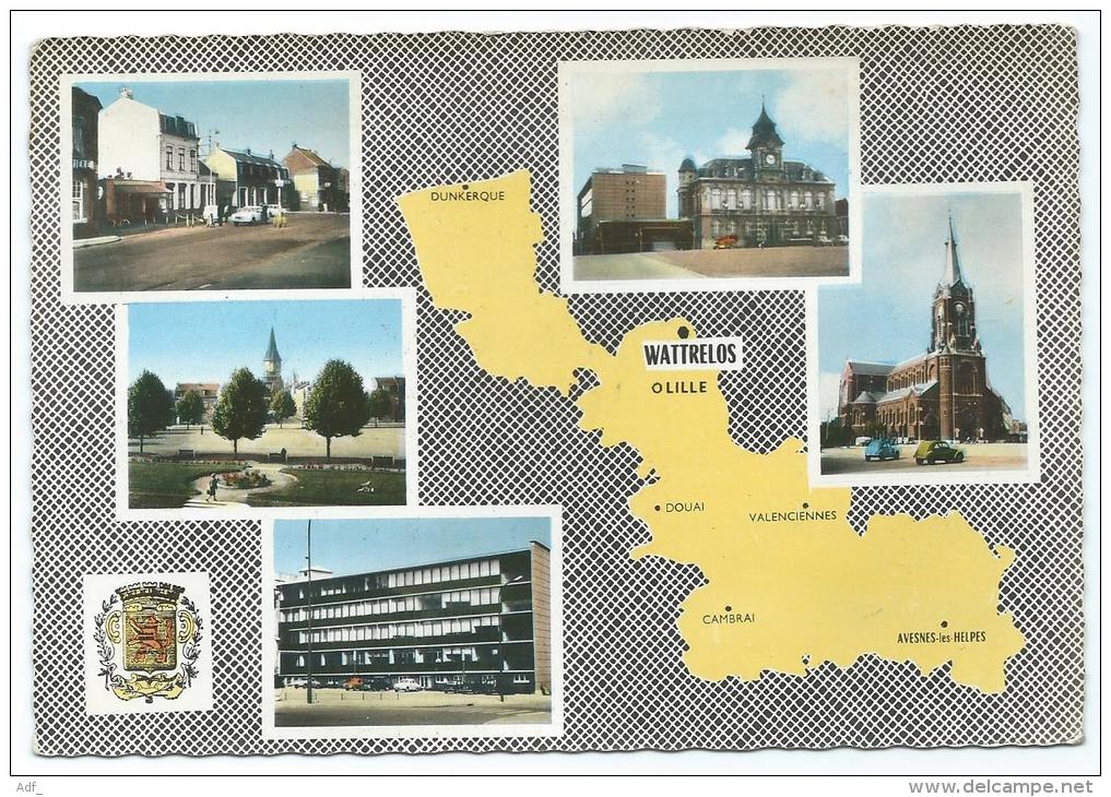 CPSM COLORISEE WATTRELOS, NORD 59