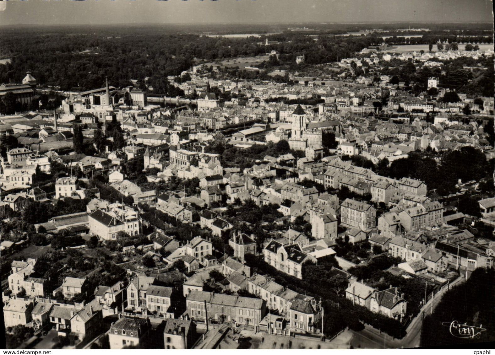 CPSM Corbeil Essonnes Vue Generale Aerienne