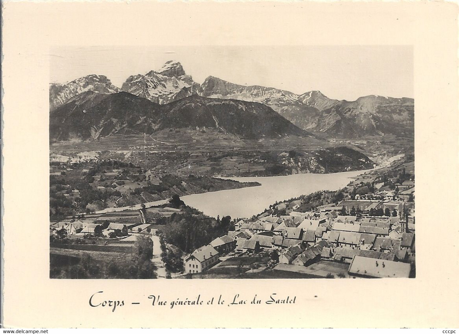 CPSM Corps vue générale et Le Lac du Sautet