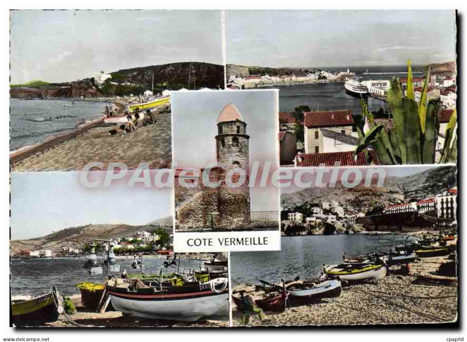 CPSM cote Vermeille Argeles Sur Mer Port Vendres Collioure Banyuls-sur-mer Cerbere