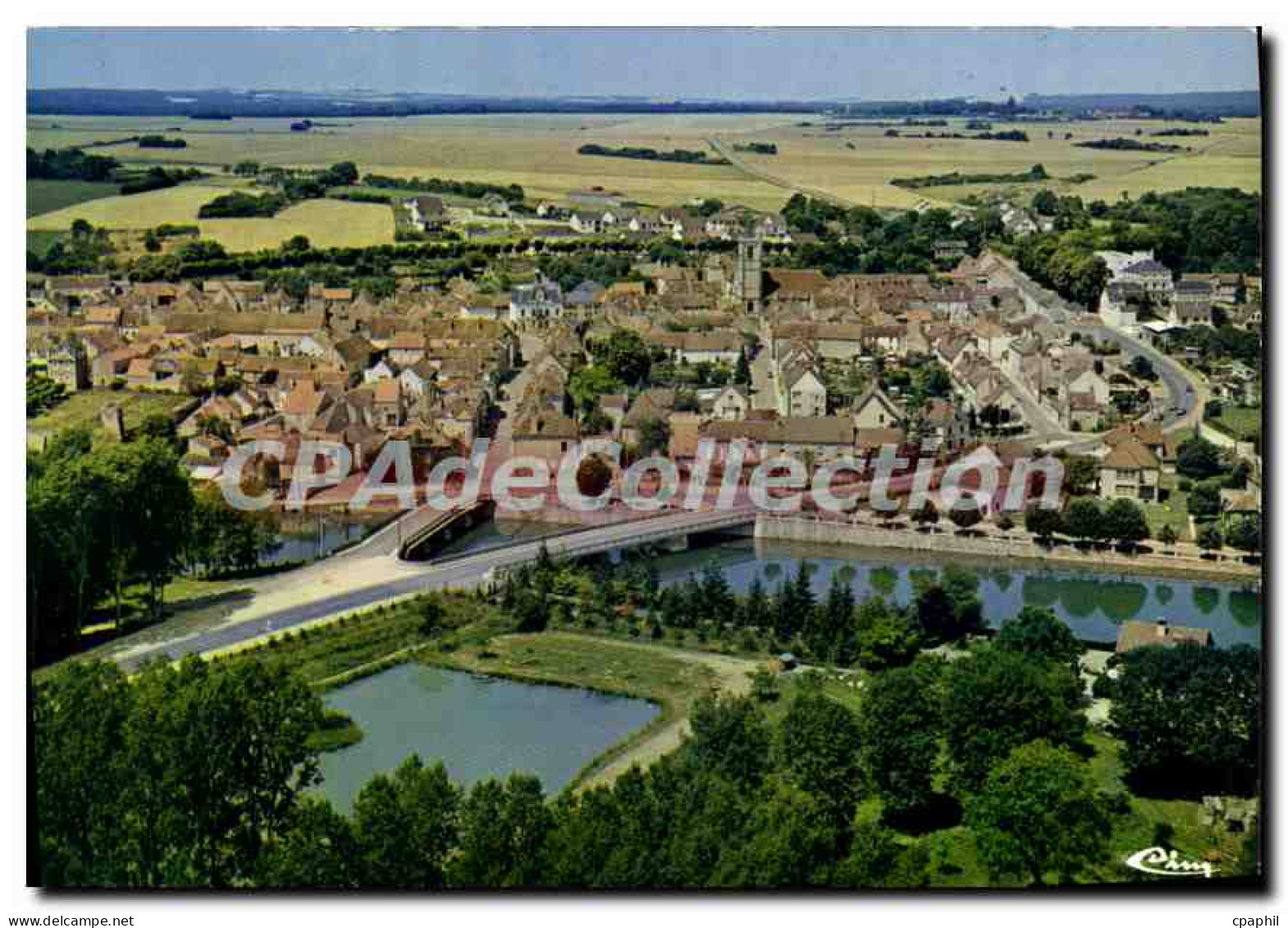 CPSM Coulanges Sur Yonne Vue Generale Aerienne