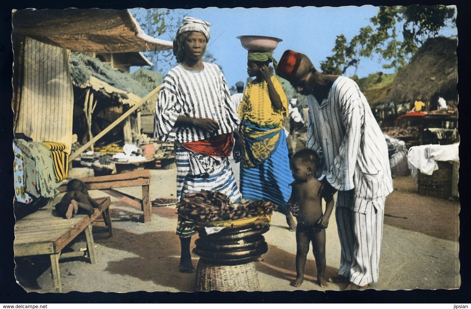 cpsm du Sénégal Afrique en couleurs scène de vie au village    GX43