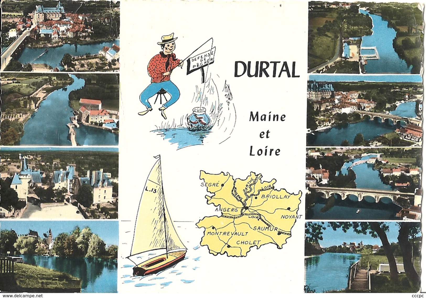 CPSM Durtal vues aériennes multiples