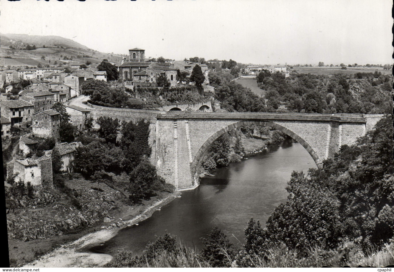CPSM Environs de Brioude Vieille Brioude Vue Generale et Pont sur l'Allier