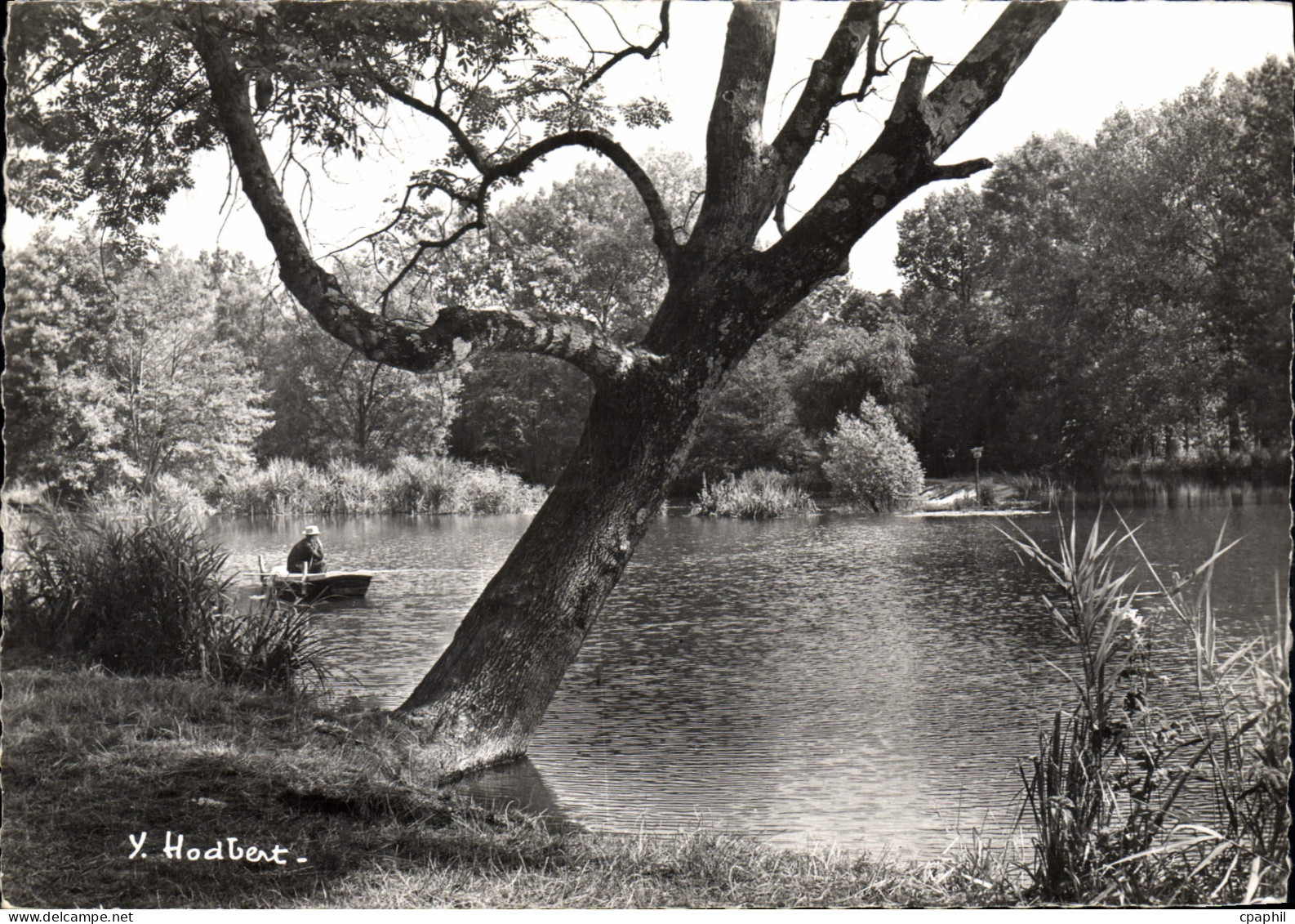 CPSM Environs de Nemours Bagneaux sur Ling (Seine et Marne) La Peche sur le Loing pres du moulin de