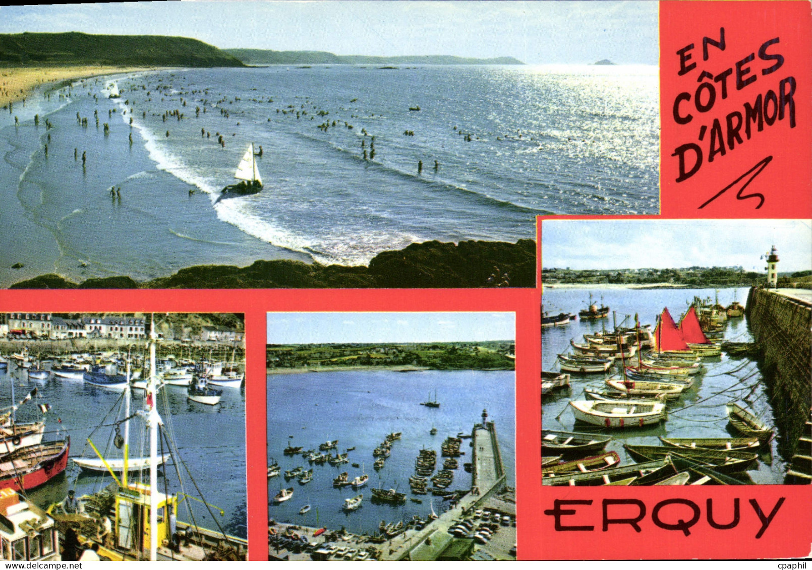 CPSM ERQUY port plage
