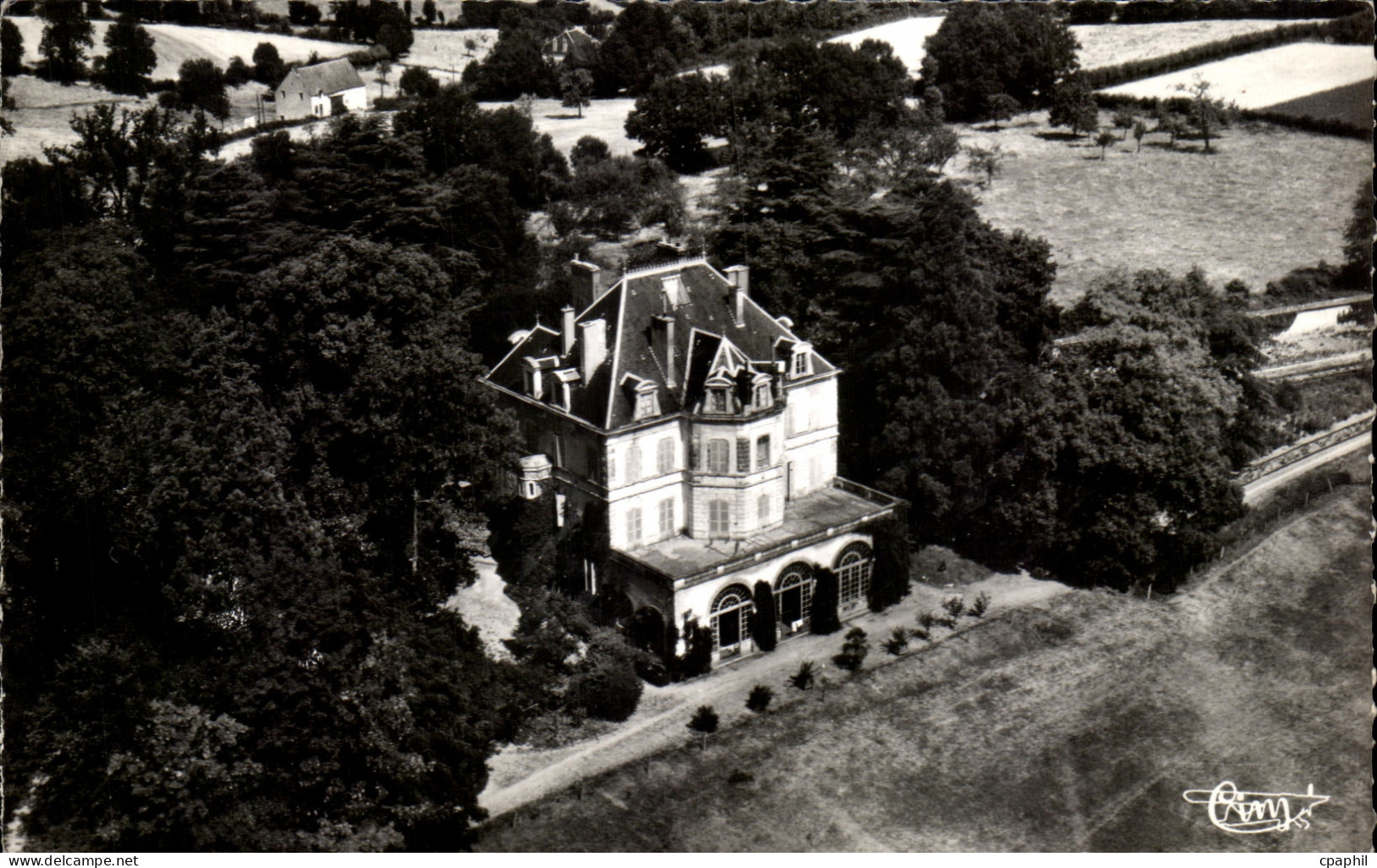 CPSM Evaux Les Bains A Chateau de Budelle Vue Aerienne