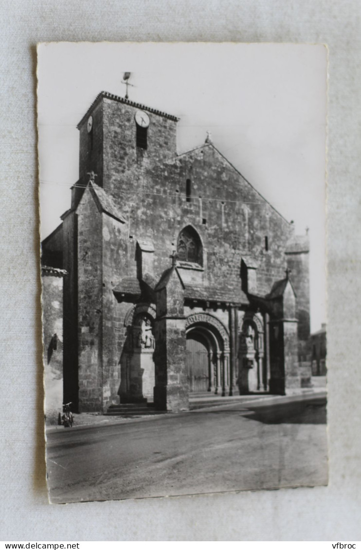 Cpsm, Foussais, l'église, Vendée 85
