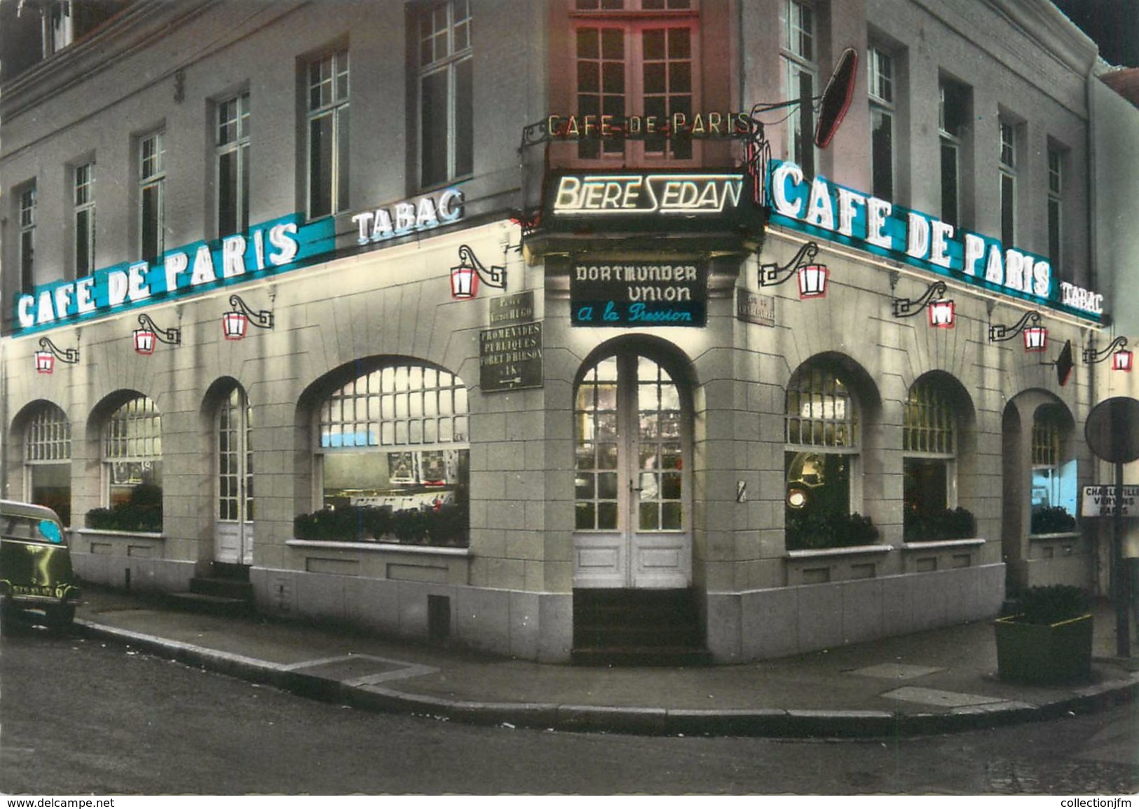 CPSM FRANCE 02 "Hirson, café de Paris"