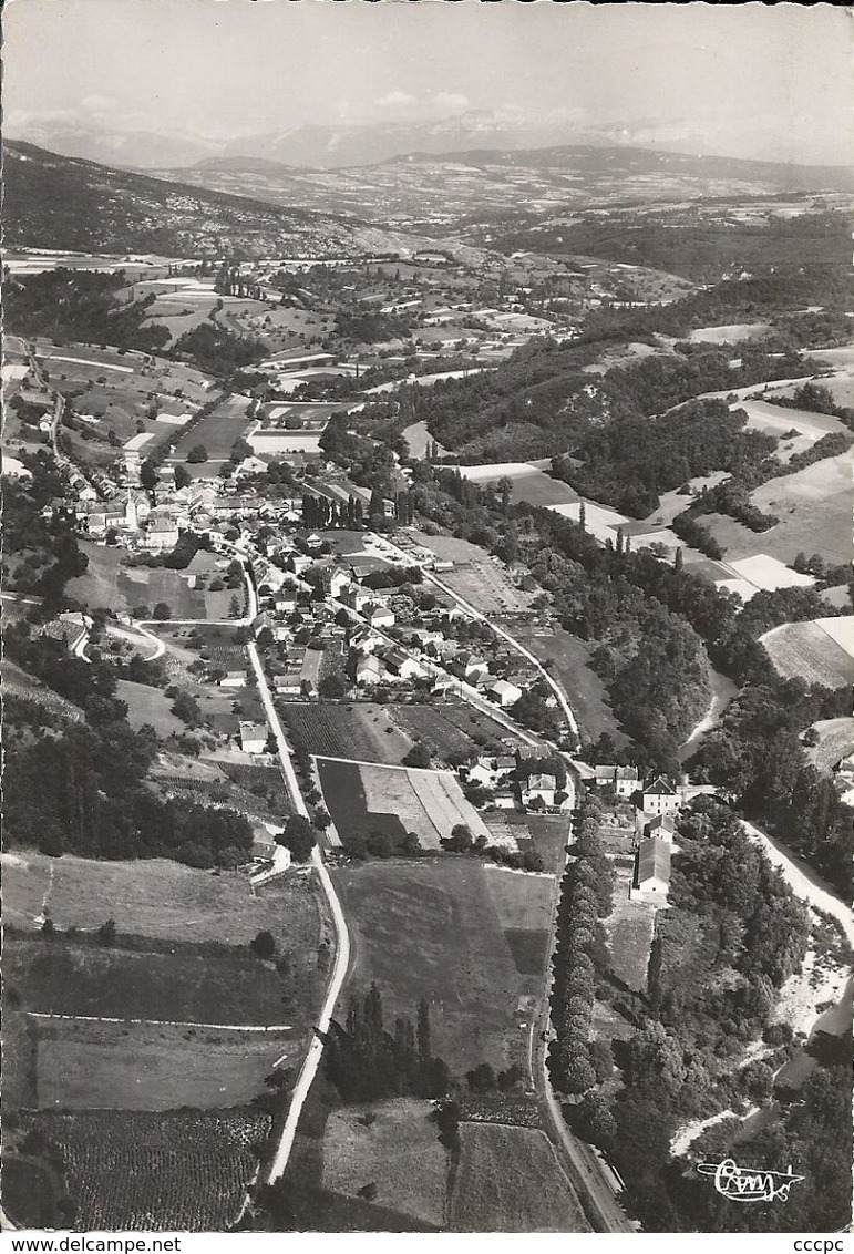CPSM Frangy vue aérienne - Au fond La Tournette