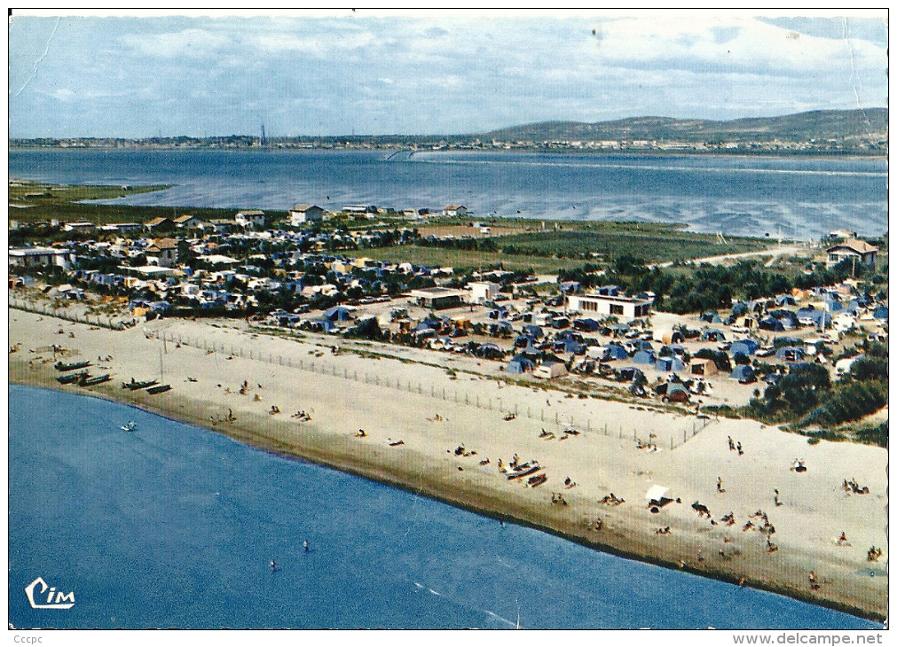 CPSM Frontignan vue aérienne Plage du Soleil et Tahiti - Camping