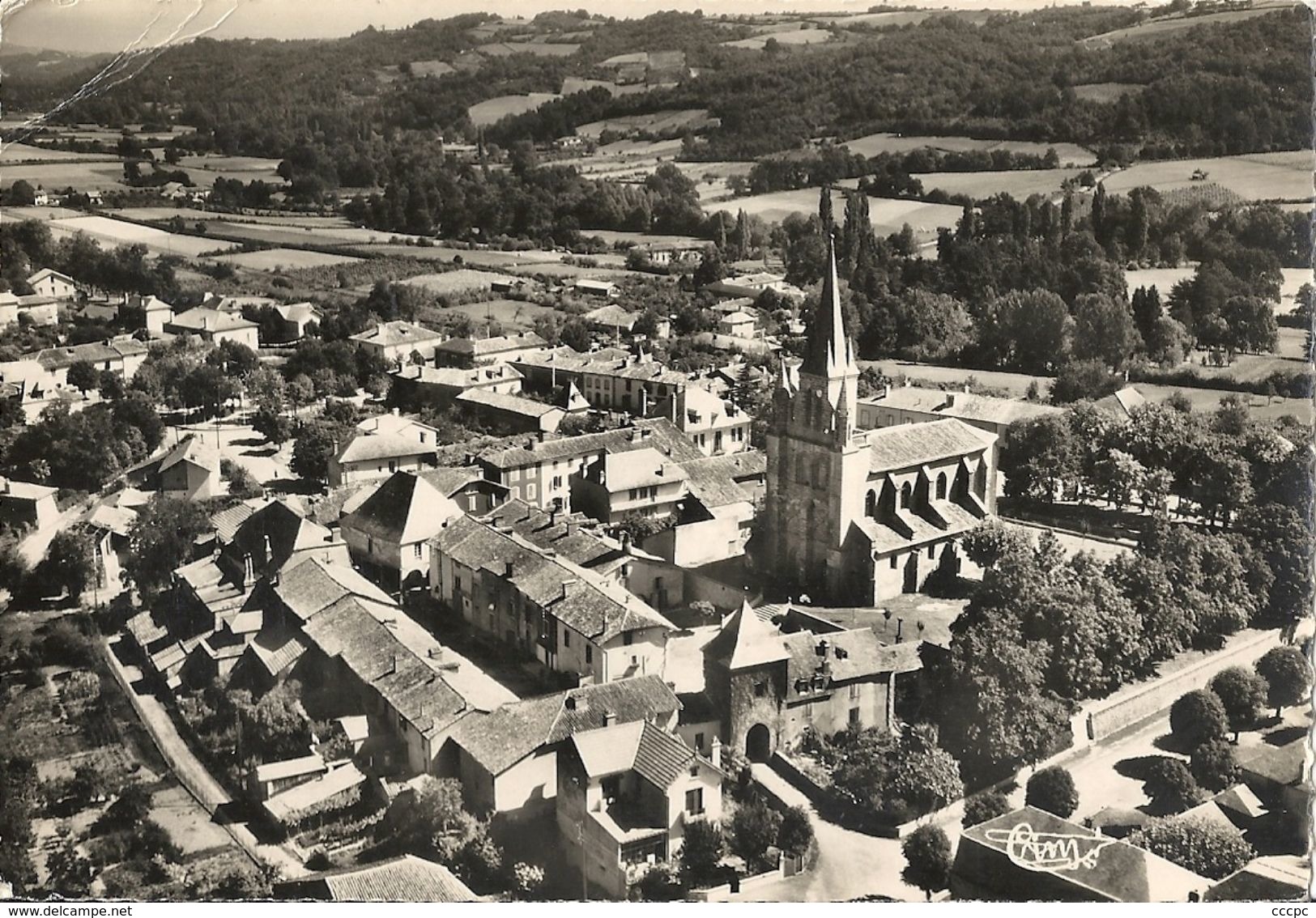 CPSM Galan vue générale aérienne