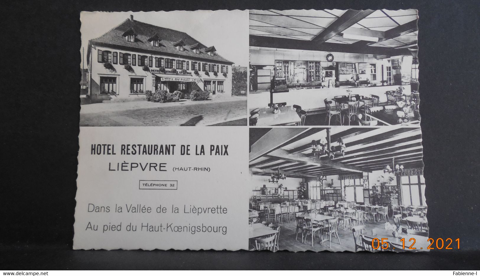 CPSM GF - Lièpvre - Hôtel-Restaurant de la Paix (1960)