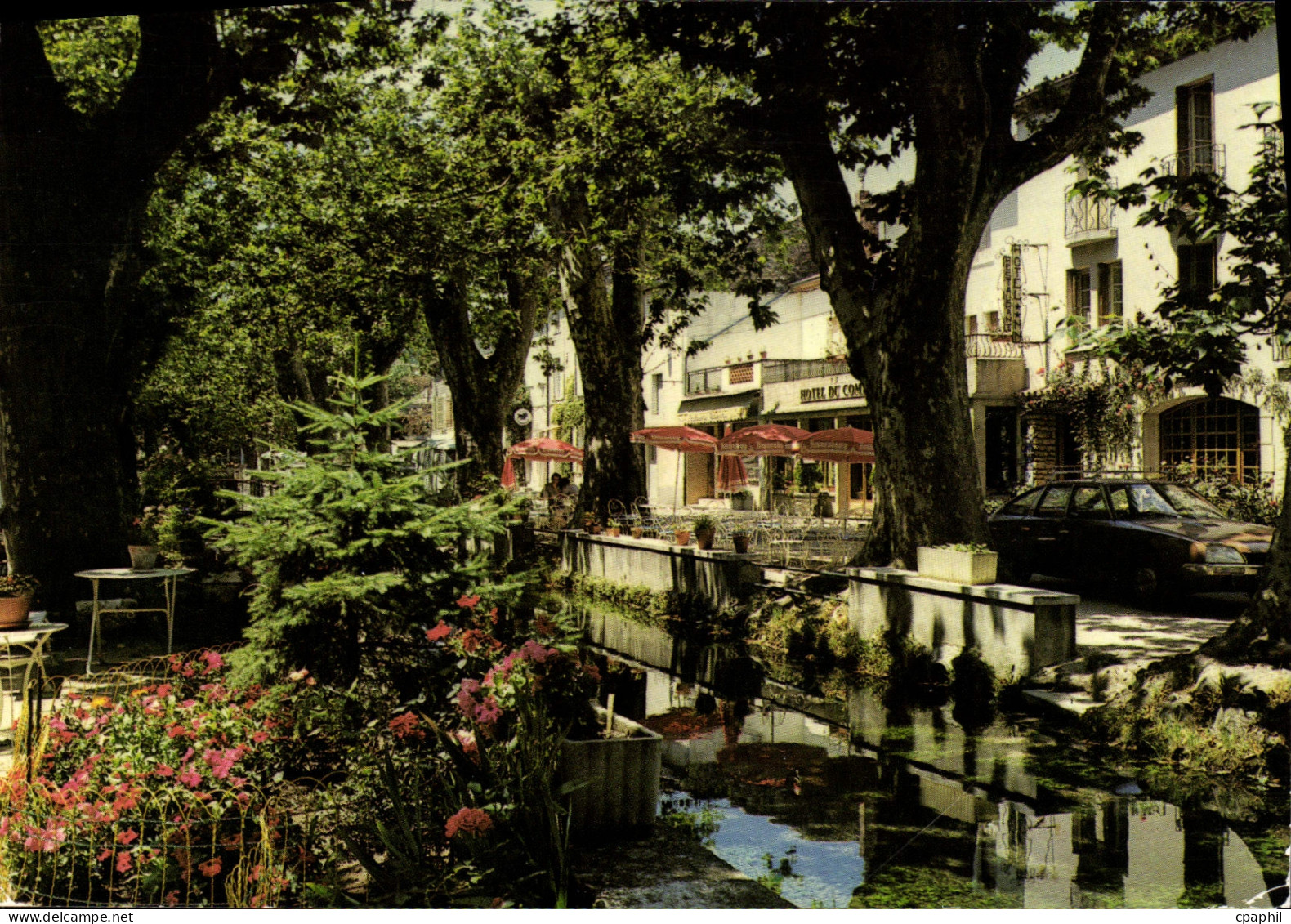 CPSM Goudargues La Venise Gardoise hôtel du commerce
