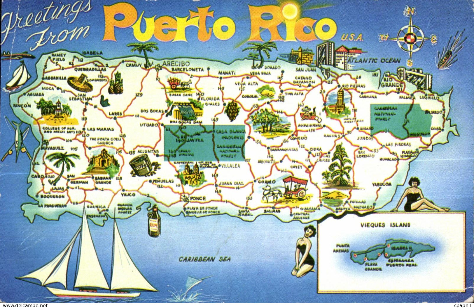 CPSM Greetings From Puerto Rico