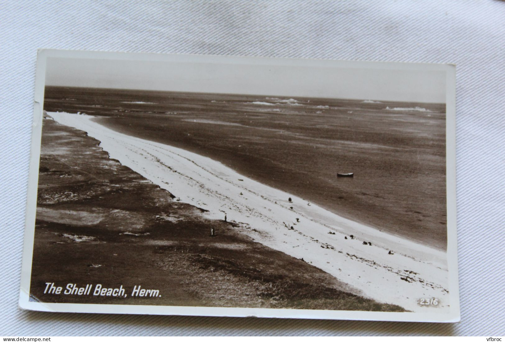 Cpsm, Herm, the shell beach, Angleterre