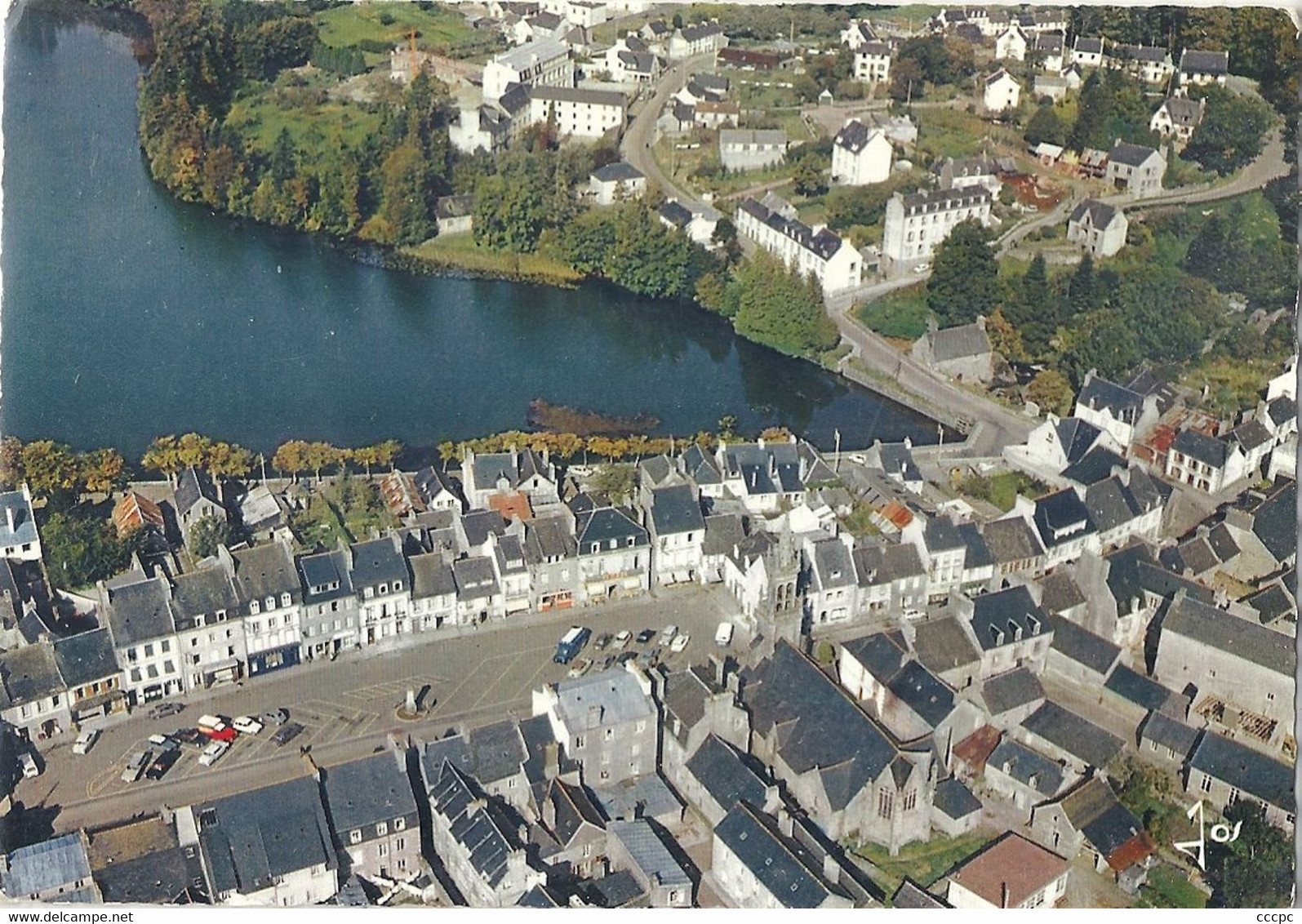 CPSM Huelgoat La ville et le lac