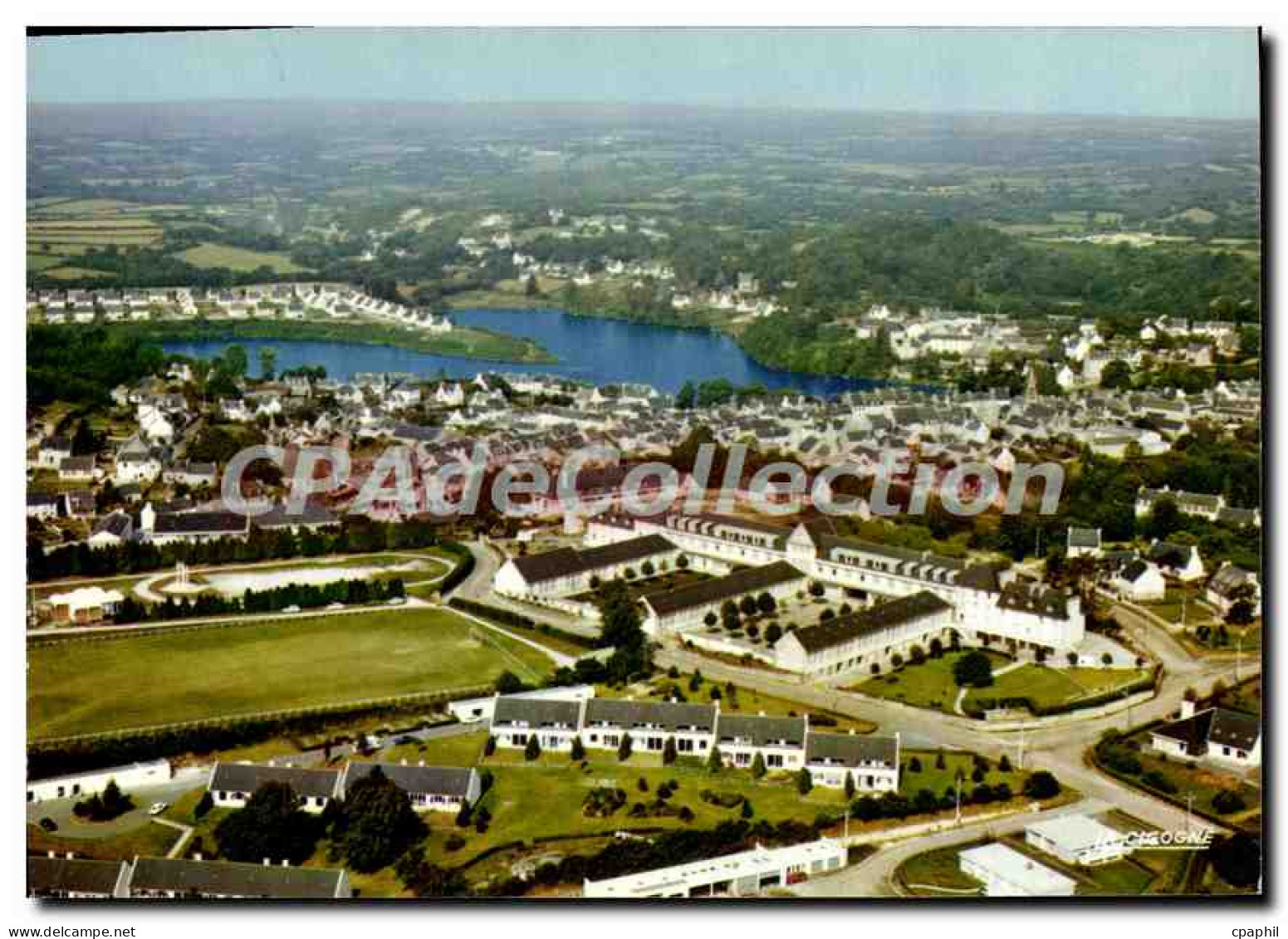 CPSM Huelgoat Vue Aerienne