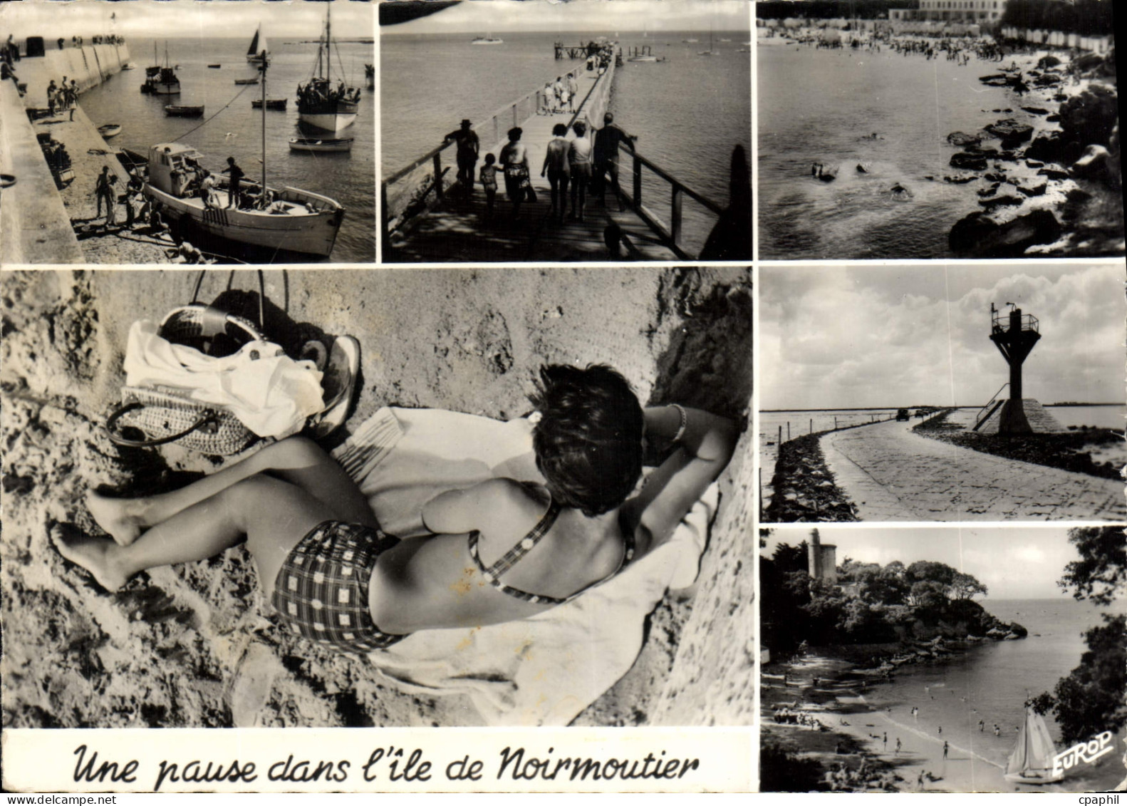 CPSM Ile de Noirmoutier Une pause dans l'ile de Noirmoutier