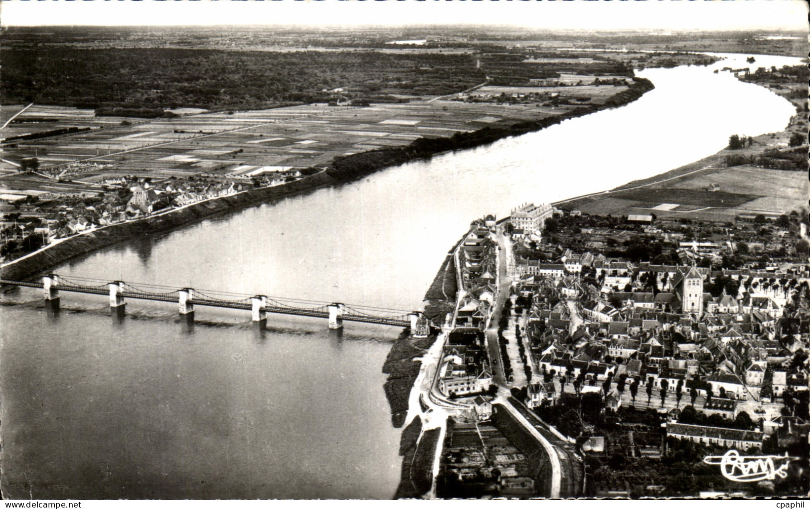 CPSM Jargeau Le pont sur la loire