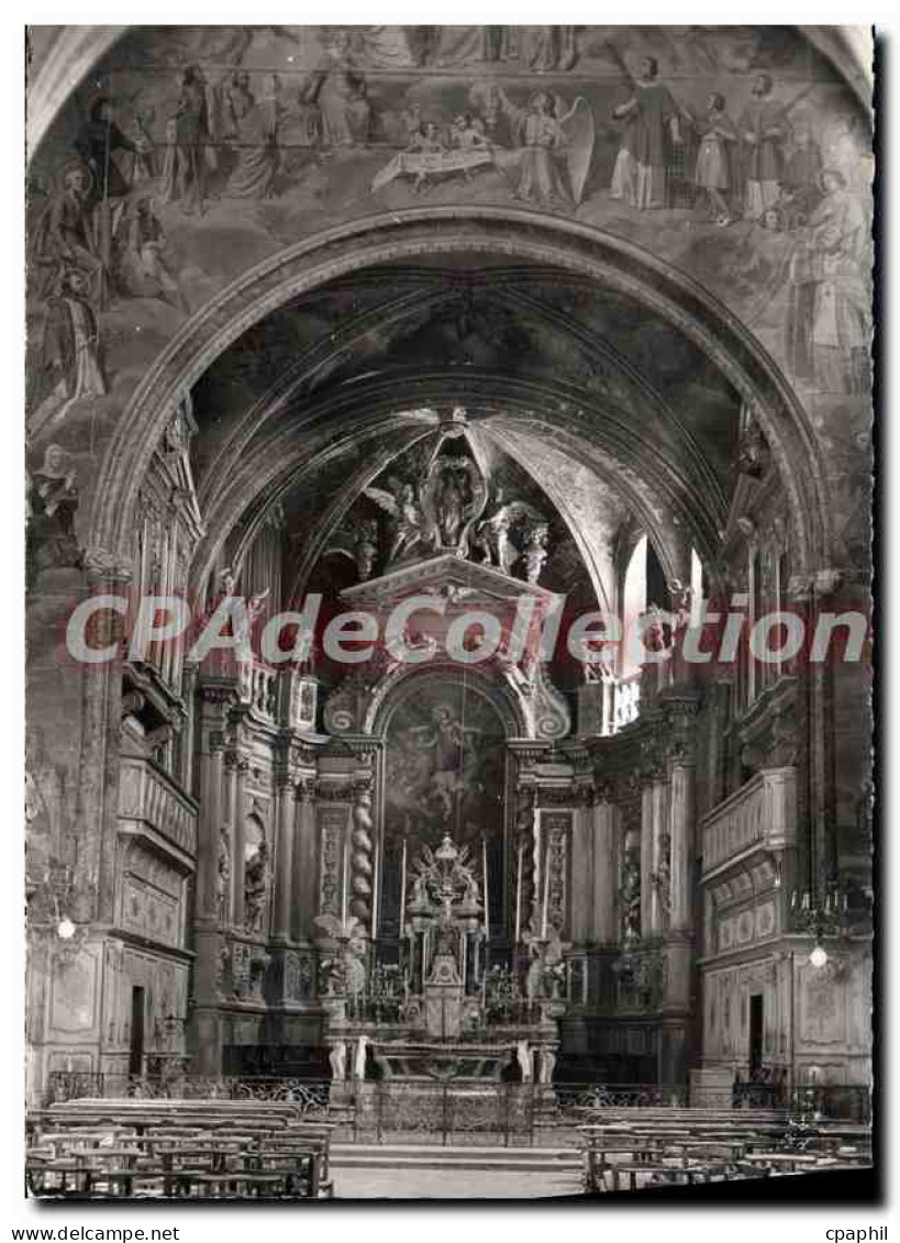 CPSM L'ISLE sur SORGUE intérieur de l'église le maître-autel