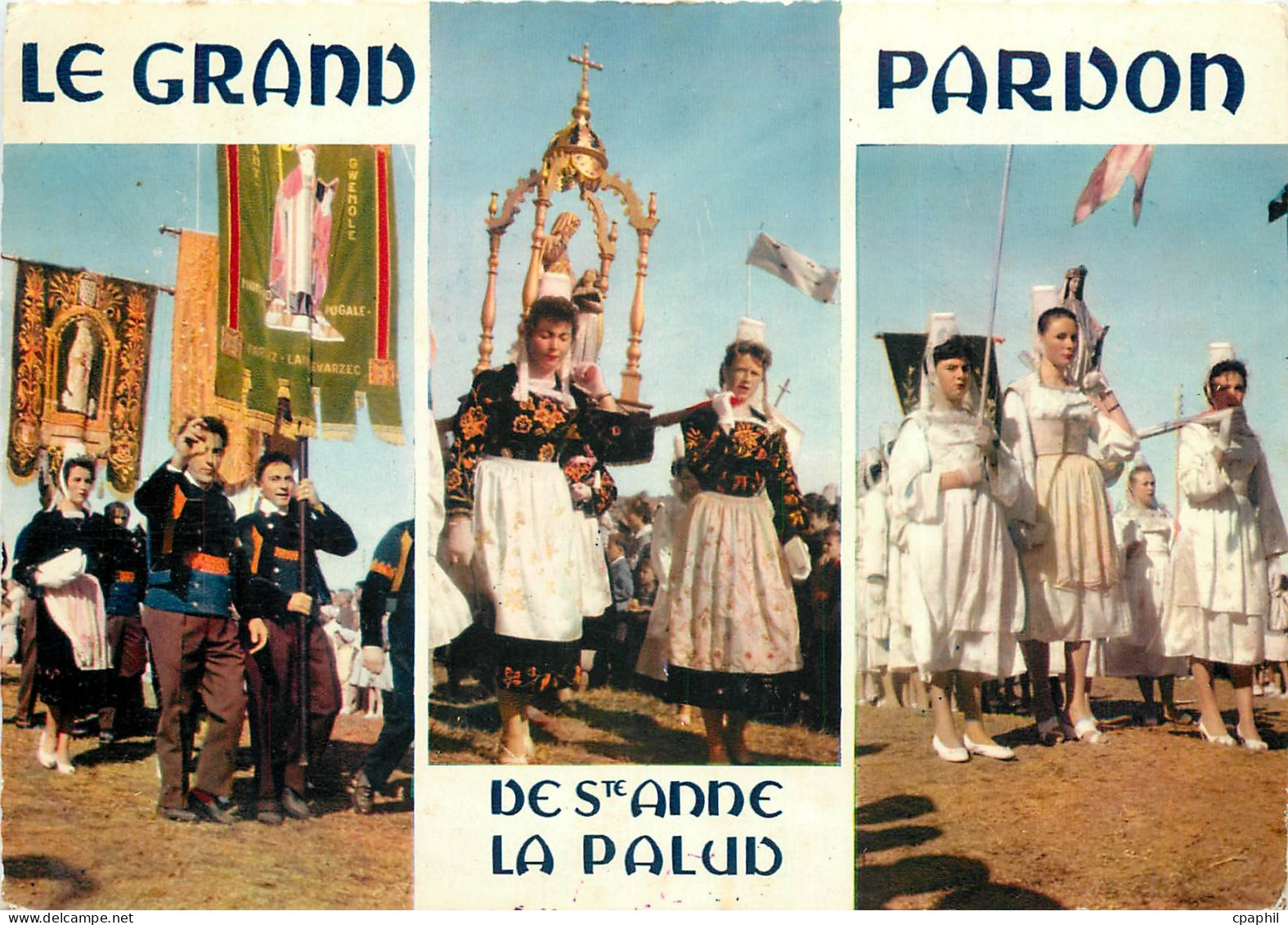 CPSM La Bretagne en Couleurs Plonevez Porzay (Finistere) Le Grand Pardon de Saint Anne la Palud les