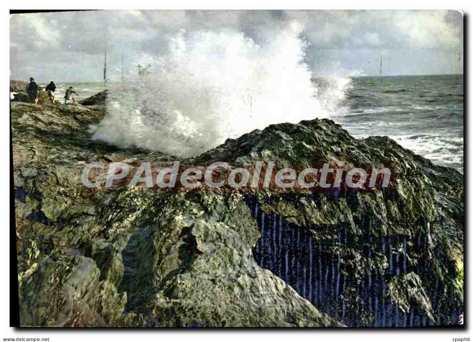 CPSM La Corniche Vendeenne Sion sur l'ocean Vendee Saint Hilaire de Riez Le jet d'eau