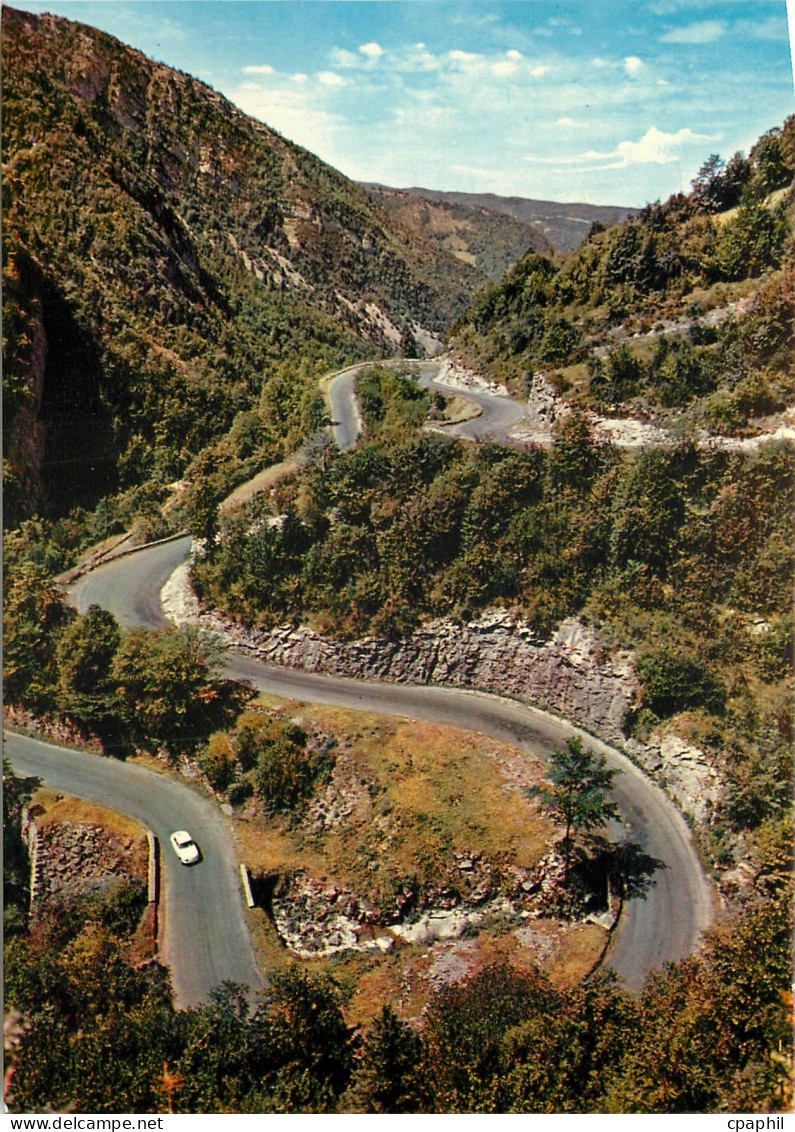 CPSM La Franche Comte Pittoresque Route de Saint Claude La Faucille par Mijoux les Lacets de Septmon