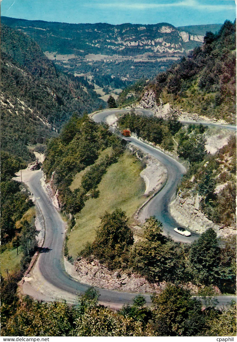 CPSM La Franche Comte Route de Saint Claude a la Faucille par Mijoux les lacets de Septmoncel