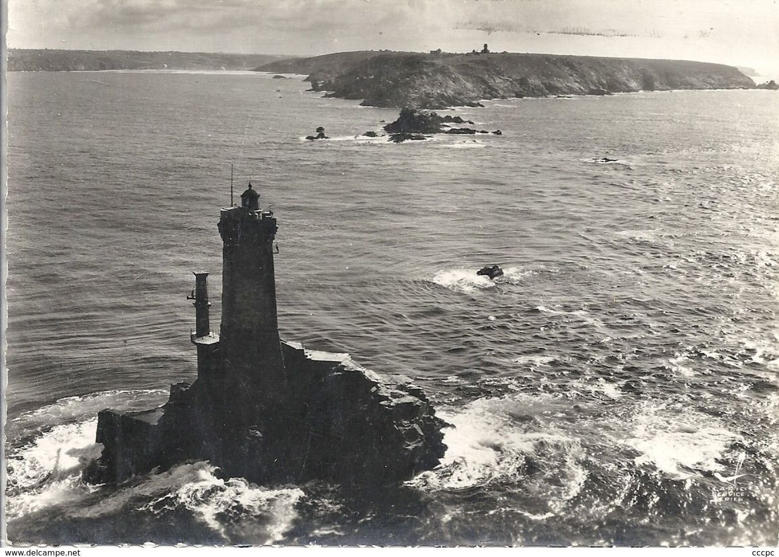 CPSM La Pointe du Raz Phare de la Vieille vue aérienne